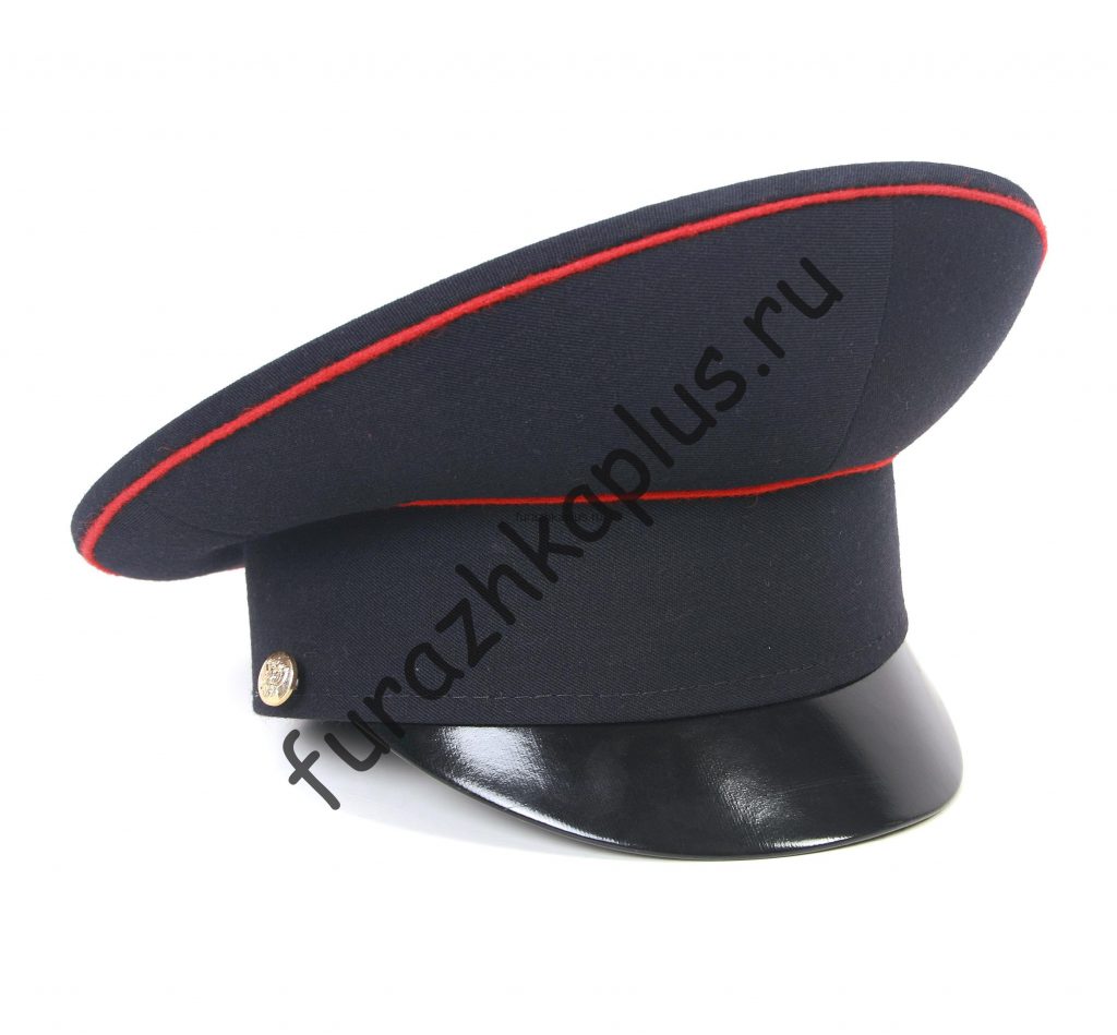 Фуражка уставная Полиция темно-синяя с красным кантом (высота тульи -7,5см )