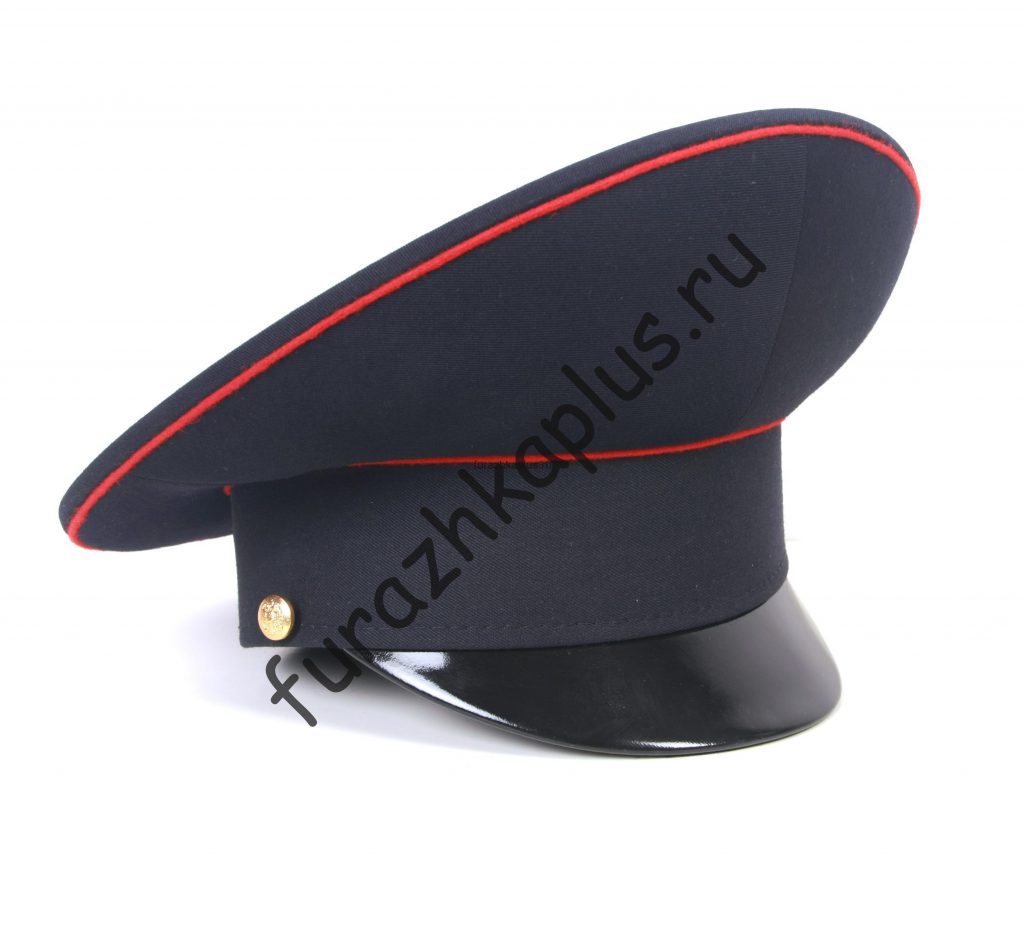 Фуражка Полиция темно-синяя с красным кантом модельная (h-10) Воронов