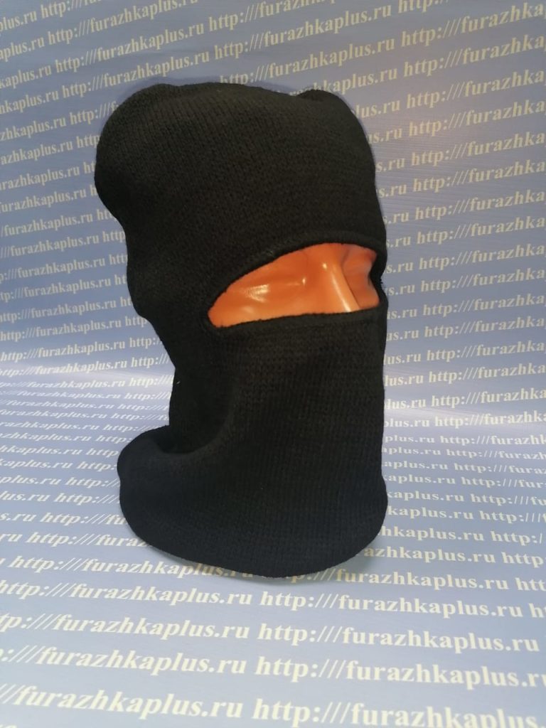 Шапка-маска зима черная