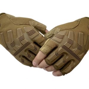 Тактические перчатки беспалые хаки-песок