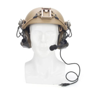 Тактические активные наушники с адаптером под шлем и шумоподавлением ZTAC Peltor COMTAC II